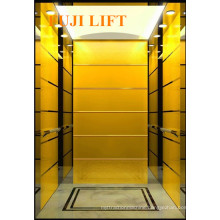 Titanium Gold and Etched Mirror Residential Passenger Elevator